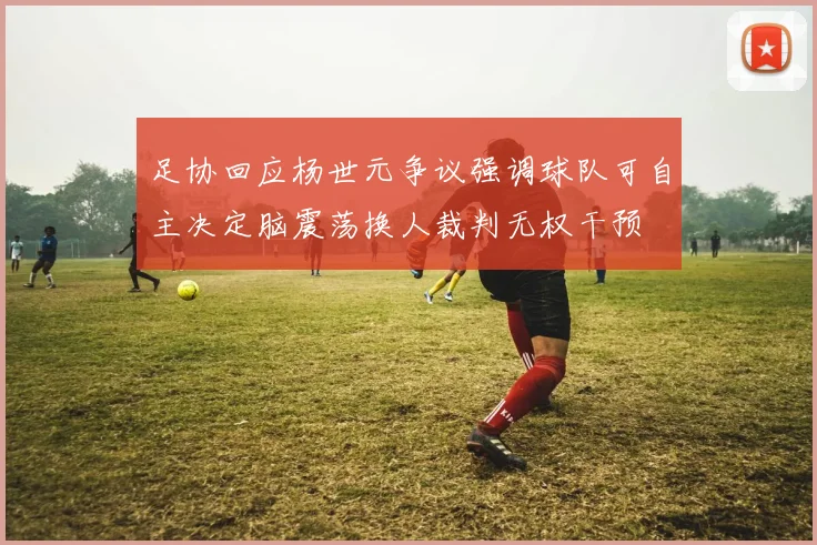 足协回应杨世元争议强调球队可自主决定脑震荡换人裁判无权干预